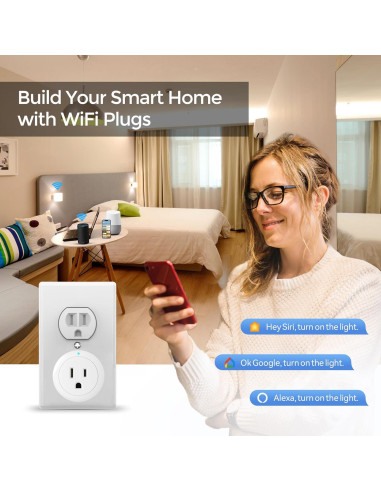 Enchufe Inteligente Amysen Matter, Paquete de 4, 10A