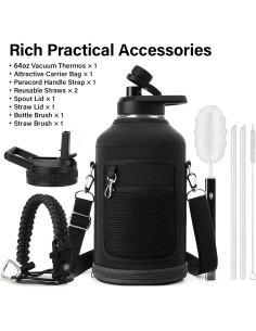 Botella de Agua DYSANKY 64 oz Acero Inoxidable Aislada 2