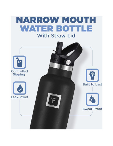 Botella de Agua IRON FLASK 24 Oz Acero Inoxidable Azul