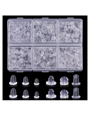 Respaldos de Aretes de Silicona ARRITZ 300PCS Transparentes