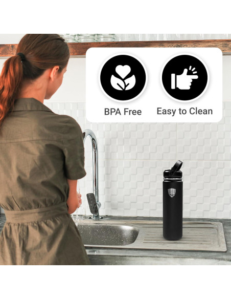 Botella de Agua Aqua Armour 0.63L Acero Inoxidable Doble Pared