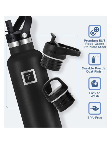 Botella de Agua IRON FLASK 24 Oz Acero Inoxidable Azul