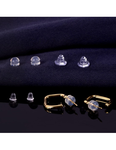 Respaldos de Aretes de Silicona ARRITZ 300PCS Transparentes