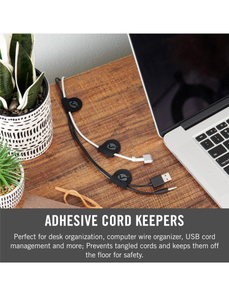 Clips para Cables VELCRO Brand 10pk Negro Autoadhesivos