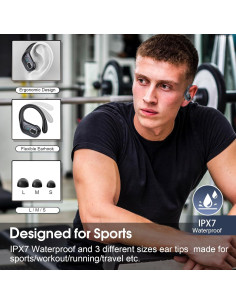 Auriculares Inalámbricos Aptkdoe HD65 Deportivos IPX7 75hrs 2