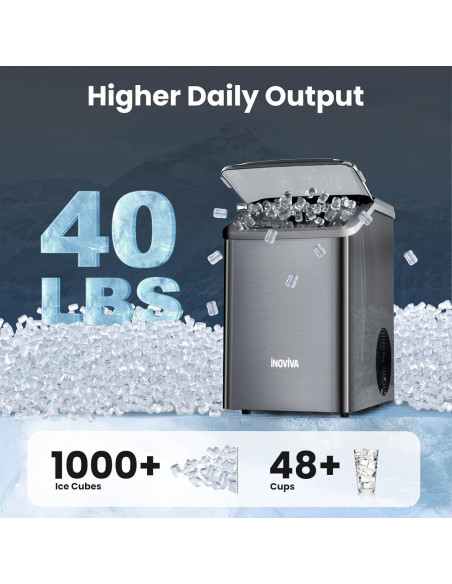 Máquina de Hielo Nugget Inoviva K2.0 18.14 kg/día Autolimpieza