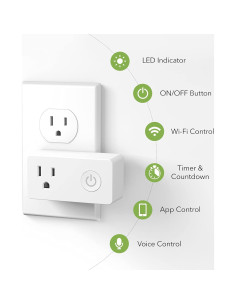 Enchufe Inteligente BN-LINK WiFi 4 Unidades Control por Voz 2