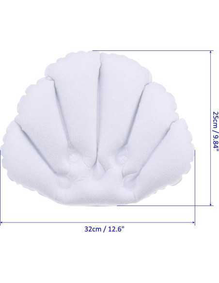 Paquete de 2 Almohadas de Baño Inflables M METERXITY - Soporte para Cuello