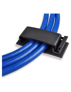 Clip de Cable Conwork 25-Pack Organizador Adhesivo Negro