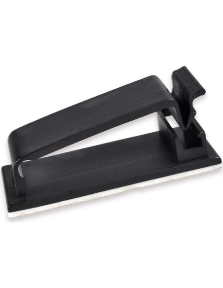 Clip de Cable Conwork 25-Pack Organizador Adhesivo Negro