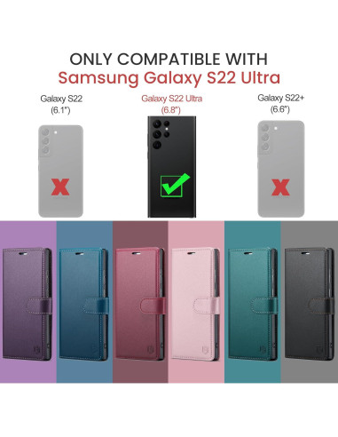 Funda Plegable FLIPALM para Samsung S22 Ultra con RFID
