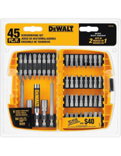 Juego de Puntas de Destornillador DEWALT 45 Piezas con Estuche 2