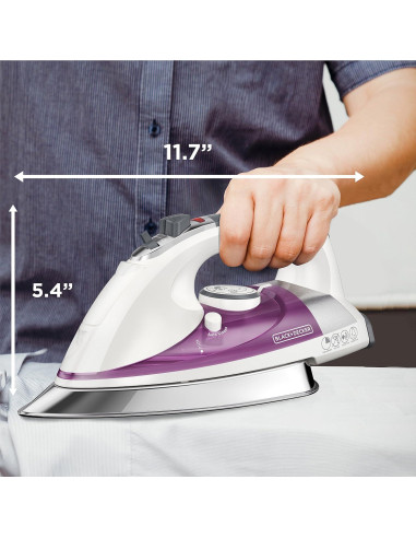 Plancha de Vapor BLACK+DECKER IR1350S 1.36 kg Suela Acero Inoxidable