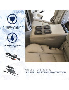 Cable de Alimentación DC 12V/24V 3.5m Geckoes para Refrigerador 2