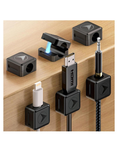 Organizador de Cables Magnético Canisflax Paquete de 6 Clips