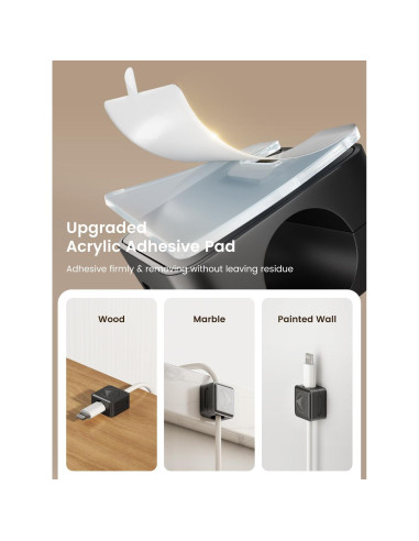 Organizador de Cables Magnético Canisflax Paquete de 6 Clips