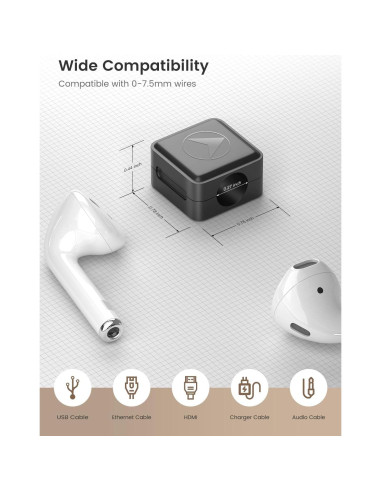 Organizador de Cables Magnético Canisflax Paquete de 6 Clips