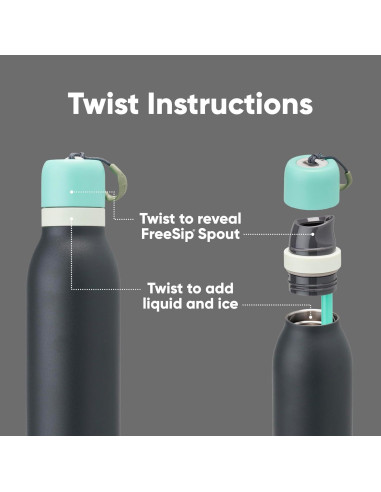 Botella de Agua Owala FreeSip Twist 710 ml Aislada Azul