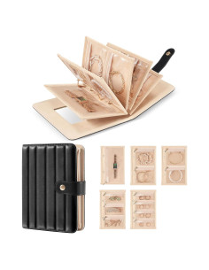 Organizador de Joyería de Viaje Lolalet Negro con Espejo