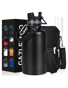 Botella de Agua Aislada GAZLEMHO 1.89L con Accesorios