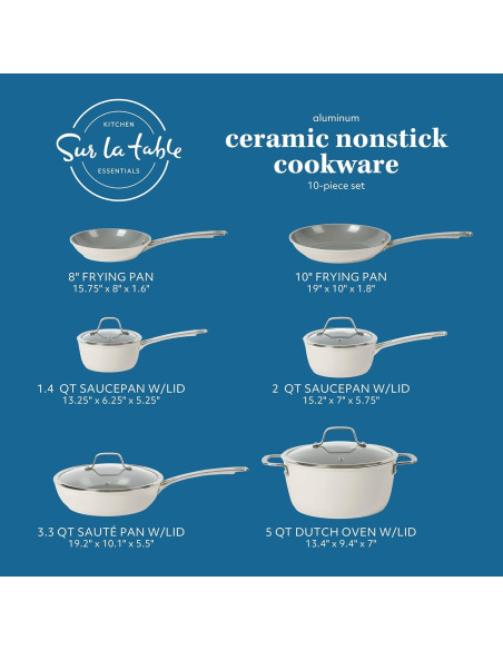 Set de Utensilios de Cocina Sur La Table 10 Piezas Aluminio