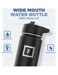 Botella de Agua Iron Flask 0.62L Acero Inoxidable 3 Tapas 2