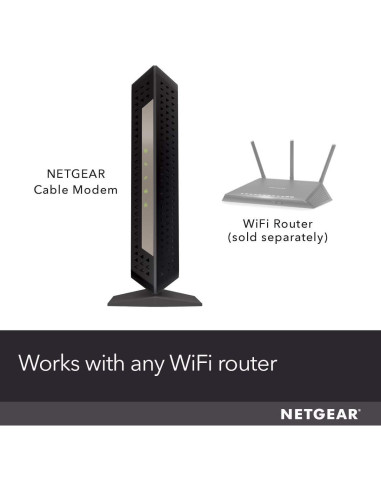 Módem NETGEAR CM1000 DOCSIS 3.1 Gigabit 1 Gbps Negro