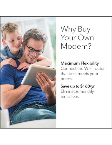 Módem NETGEAR CM1000 DOCSIS 3.1 Gigabit 1 Gbps Negro
