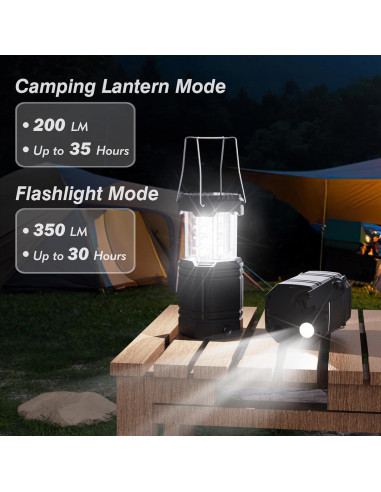 Linterna de Camping Mesqool 3000mAh LED USB Solar Portátil