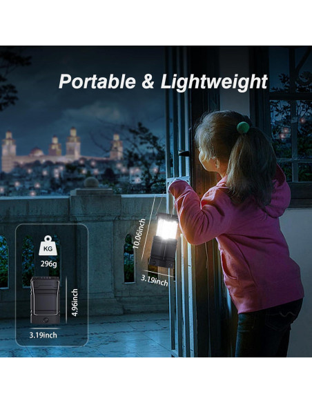 Linterna de Camping Mesqool 3000mAh LED USB Solar Portátil