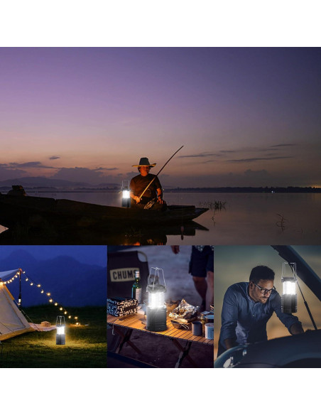 Linterna de Camping Mesqool 3000mAh LED USB Solar Portátil