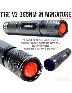 Linterna UV Negra uvBeast V3 365nm MINI - Alta Potencia 2