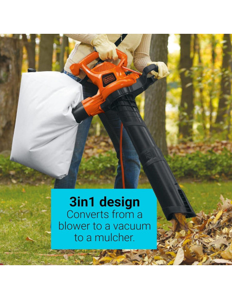 Soplador 3 en 1 BLACK+DECKER BV3600 12A 368 km/h