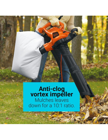 Soplador 3 en 1 BLACK+DECKER BV3600 12A 368 km/h