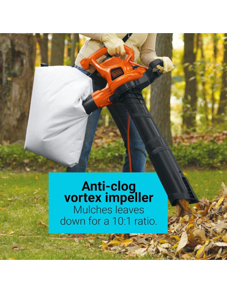 Soplador 3 en 1 BLACK+DECKER BV3600 12A 368 km/h