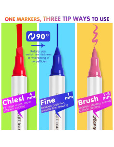 Marcadores de Pintura Acrílica SFAIH 60 Colores Doble Punta 2