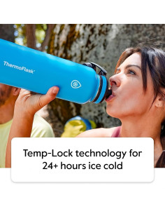 Botella ThermoFlask 710 ml con tapa de chug y popote 2