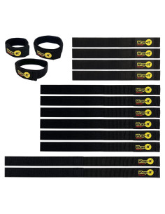 Correas Rápidas Wrap-It Storage 12 Piezas Negro