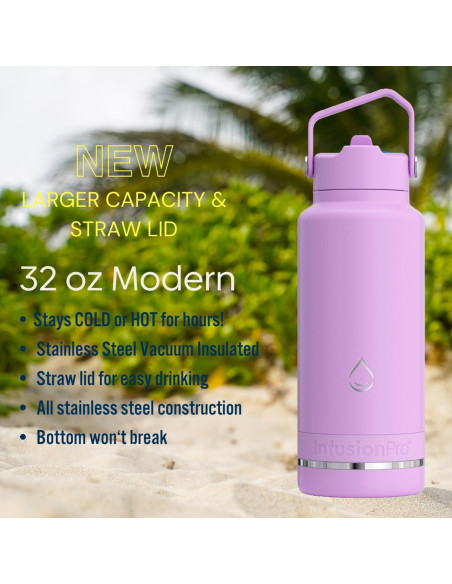 Botella Infusora Infusion Pro 32 oz Acero Inoxidable