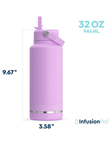 Botella Infusora Infusion Pro 32 oz Acero Inoxidable