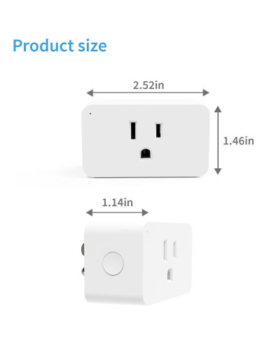 Enchufes Inteligentes Regulables Nuevo Uno 2 Paquete WiFi