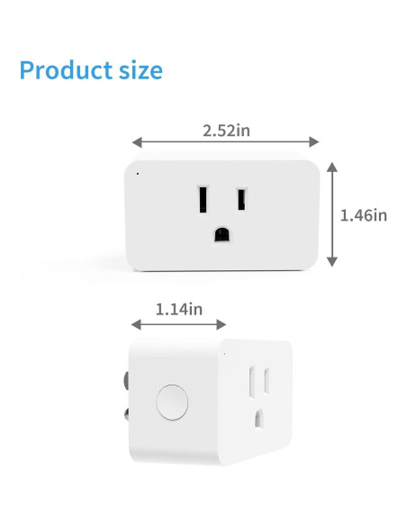 Enchufes Inteligentes Regulables Nuevo Uno 2 Paquete WiFi