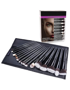 Conjunto de Pinceles de Maquillaje SHANY 18 Piezas Kabuki Negro 2