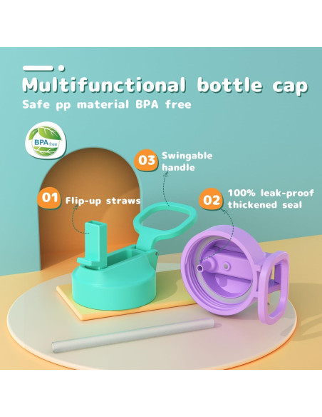 Botella de Agua para Niños Gonfoam 473ml con Popote y Stickers Botella de Agua para Niños Gonfoam 473ml con Popote y Stickers