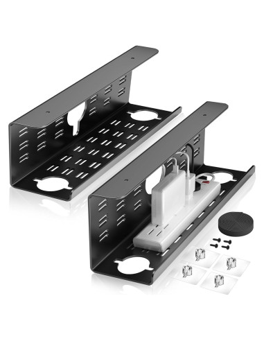 Bandeja de Gestión de Cables Cinati 2 Pack 40,6 cm Negro