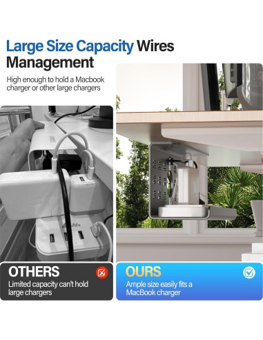 Bandeja de Gestión de Cables Cinati 2 Pack 40,6 cm Negro