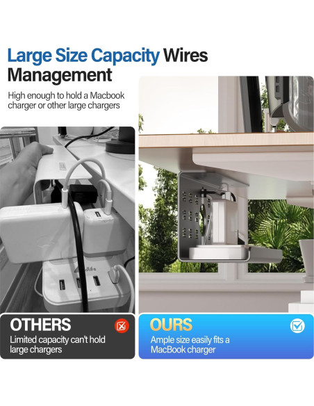 Bandeja de Gestión de Cables Cinati 2 Pack 40,6 cm Negro