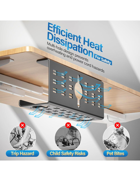 Bandeja de Gestión de Cables Cinati 2 Pack 40,6 cm Negro