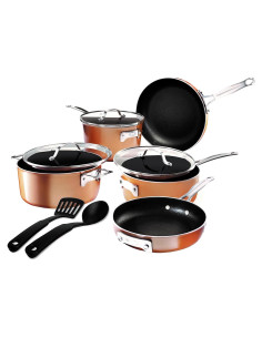 Juego de Ollas y Sartenes Gotham Steel 10 Pzas Antiadherente