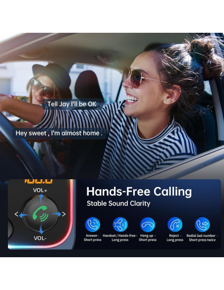 Adaptador Bluetooth 5.4 Syncwire FM Carga Rápida 54W Azul